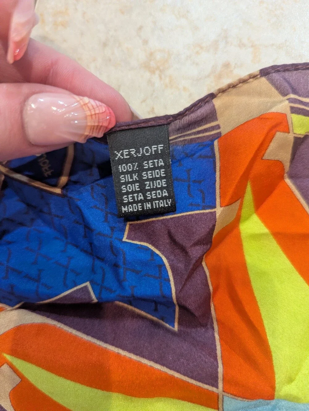 Authentic Xerjoff Limited Edition Silk Pocket Sqaure